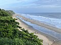 Papanasam beach in Varkala seen from the cliffs above