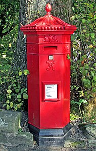Large size Penfold box type PB9/1 in public use at Buxton, Derbyshire, England.