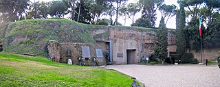 Entry to caves in the Fosse Ardeatine Monument