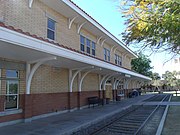 Front view of Stillman Station, a replica of the Clifton Station (Clifton Az.) built in 1901