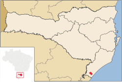 Localização de Santa Rosa do Sul em Santa Catarina