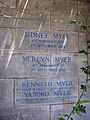 Inscription on the Myer gravesite.