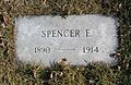 The footstone of Spencer Wishart