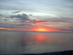 The Strait of Magellan at dawn