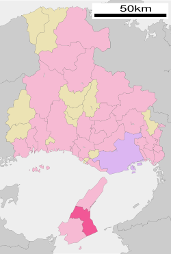 Location of Sumoto in Hyōgo Prefecture