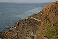 The coast at Ramore Head.