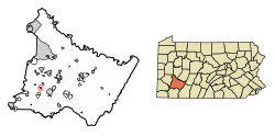 Location of Madison in Westmoreland County, Pennsylvania.