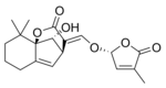 Chemical structure and numbering of alectrol