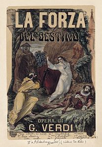 La forza del destino poster, by Charles Lecocq (restored by Adam Cuerden)
