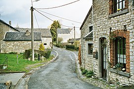 Habitat typique du Condroz. Village de Berleur dans la commune d'Anthisnes.