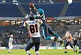 Brent Grimes makes an interception catch against Amsterdam, 2007