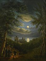 Monastery Maria Lach at the full moon (c. 1882)