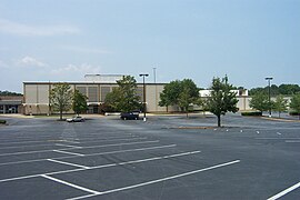 Front parking lot of former Rich's is now Imagine International Academy of Smyrna as of 2010. at Cobb Center Shopping center.