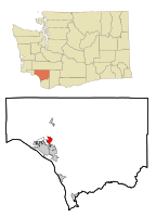 Location of West Side Highway CDP, Washington