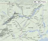 Map of the Delaware and Hudson Canal