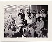 E.A. Smith with students in her Douglas, AZ studio (1940s)