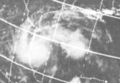 Image of Hurricane Ella prior to its landfall in northeast Mexico from September 11, 1970, taken by ITOS-1