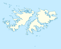 Double Island på en karta över Falklandsöarna