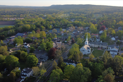 Aerial view of the Farmington Historic District