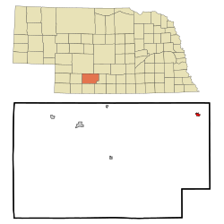 Location of Eustis, Nebraska