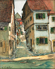 Malerische Gasse (in einem Städtchen am Bodensee)