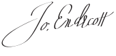 signature de John Endecott