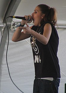 Lady Sovereign performing at Coachella in 2006.