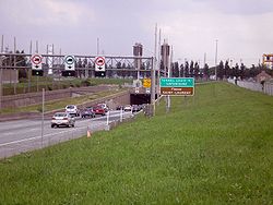 Vue du pont-tunnel de l'A25