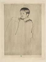 Robert Seated, Facing Left (drypoint, 1885), Metropolitan Museum of Art.