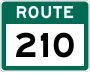 Route 210 marker