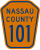 County Route 101 marker