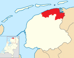 Location in Friesland