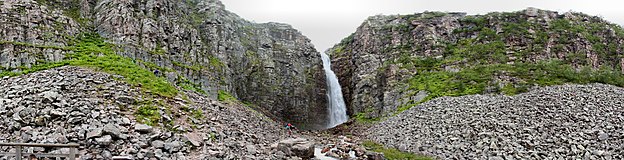 The waterfall at Njupeskär