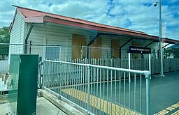 Partly restored Raahui Pookeka station in February 2024