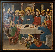 Repas chez Simon du XVIe provenant de l'église, présenté au musée de Vauluisant.