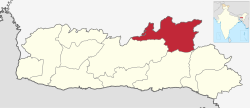 里波伊县在梅加拉亚邦的位置