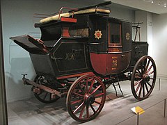 Mail coach des années 1820 utilisé entre Londres et York, Science Museum, London.