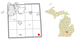 Location within Ingham County