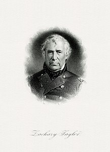Zachary Taylor, by the Bureau of Engraving and Printing (restored by Godot13)