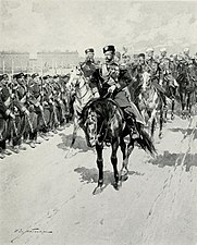 Le tsar Nicolas II passant les troupes en revue (1913)