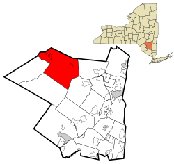 Location in Ulster County and the state of New York.