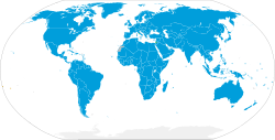 Members of the United Nations (blue)