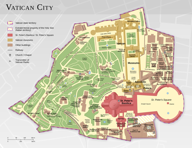Map of Vatican City at Geography of Vatican City, by Thoroe