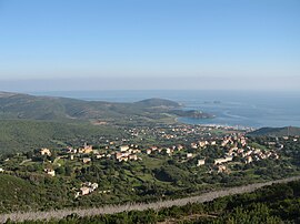 A view of Tomino, overlooking the port of Macinaggio