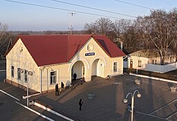 Järnvägsstationen i Bobrovytsia