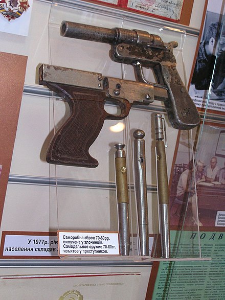 Homemade pen guns (Museum of the History of Donetsk militsiya)