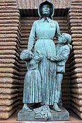 Statue de la femme voortrekker et de ses enfants
