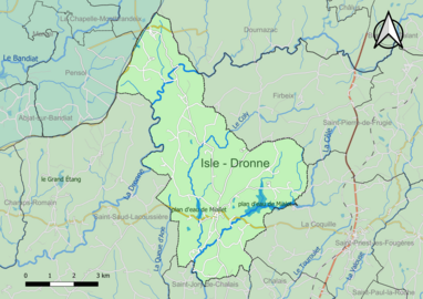 Carte en couleur présentant le(s) SAGE couvrant le territoire communal