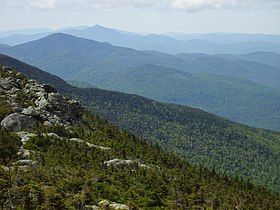 Looking south towards Camels Hump off the summit ridge