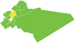 Map of al-Tall District within Rif Dimashq Governorate